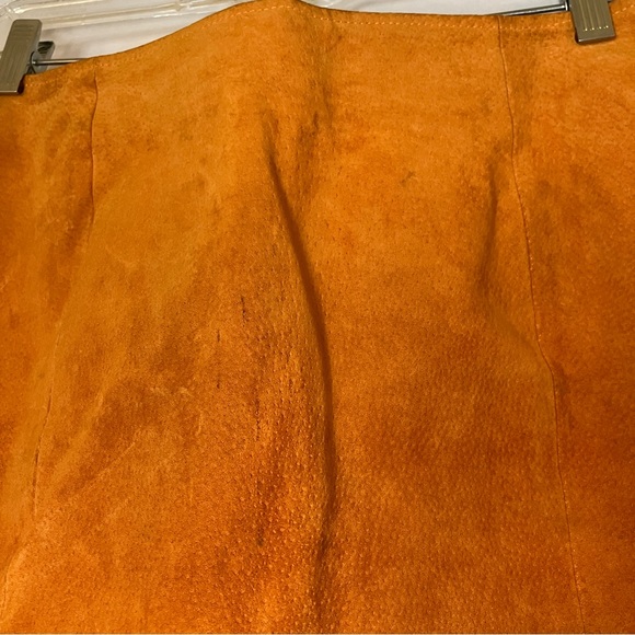 Chia Orange Womens Suede Mini Skirt Size 16 - Picture 11 of 14